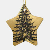 Black Gold Christmas Tree Ornament (Links)