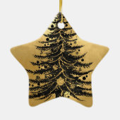 Black Gold Christmas Tree Ornament (Achterkant)