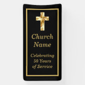 Black Gold Church 50e Jubileum Spandoek (Verticaal)