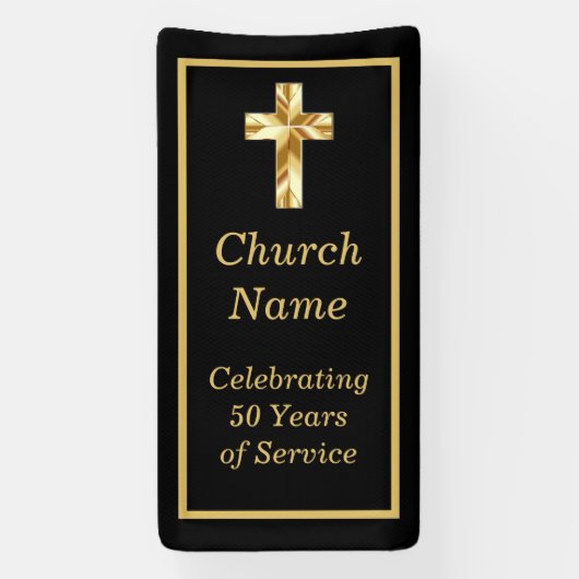 Black Gold Church 50e Jubileum Spandoek (Verticaal)