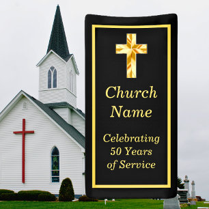 Black Gold Church 50e Jubileum Spandoek