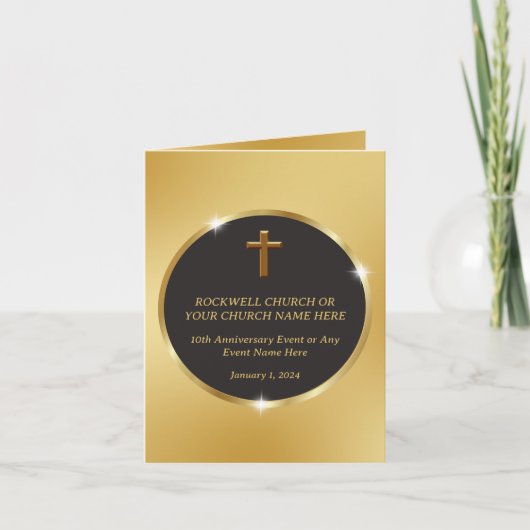 Black Gold Church Appreciation Jubileum Event Kaart (Voorkant)