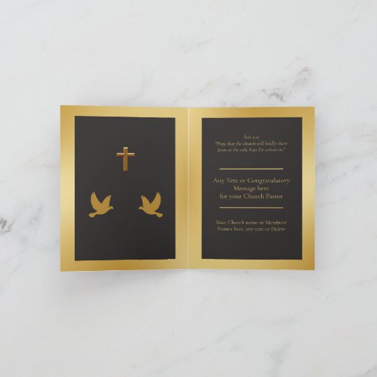 Black Gold Church Appreciation Jubileum Event Kaart (Binnen)