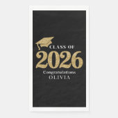 Black & Gold Class Of 2026 Servet (Voorkant)