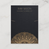 BLACK GOLD CLASSIC  MANDALA KETTING DISPLAY VISITEKAARTJE (Voorkant)