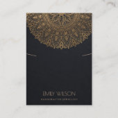 BLACK GOLD CLASSIC  MANDALA KETTING DISPLAY VISITEKAARTJE (Voorkant)