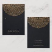 BLACK GOLD CLASSIC  MANDALA KETTING DISPLAY VISITEKAARTJE (Voorkant / Achterkant)