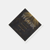 Black Gold Cocktail servetten bruiloft gepersonali (Hoek)