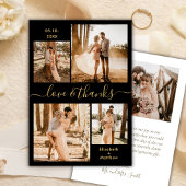 Black Gold Collage Wedding Love and Bedankt Script