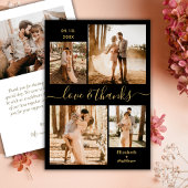 Black Gold Collage Wedding Love and Bedankt Script