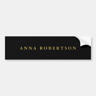 Black Gold Colors Professional Trendy minimalist Bumpersticker