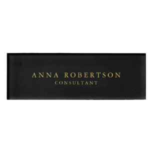Black Gold Colors Professional Trendy minimalist Naambadge