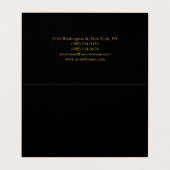 Black Gold Colors Professional Trendy minimalist Visitekaartje (Binnenkant ongevouwen)