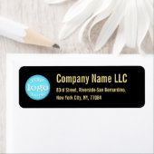 Black Gold Company Business Logo Retouradres Etiket (Insitu)