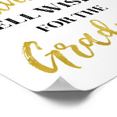 Black Gold Confetti Advice voor Afstuderen aanmeld Poster (Hoek)
