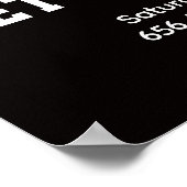 Black Gold Confetti Birthday Invite 60th Poster (Hoek)