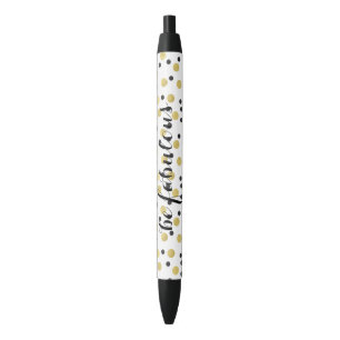 Black Gold Confetti Fabulous Zwarte Inkt Pen