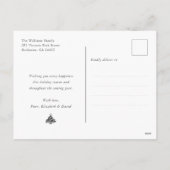 Black Gold Confetti Happy New Year Briefkaart (Achterkant)