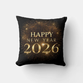 black gold confetti new year pillow 2026 kussen