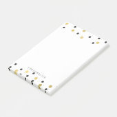 Black Gold Confetti Post-it® Notes (Schuin)