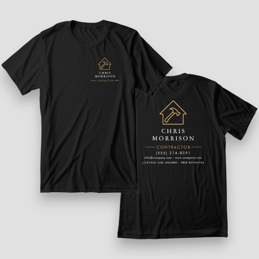 Black Gold Contractor Home Repair Tri-Blend Shirt