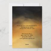  Black & Gold Corporate Holiday Card Feestdagenkaart (Achterkant)