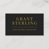 Black Gold CPA Tax Preparer Accountant QR Code Visitekaartje (Voorkant)