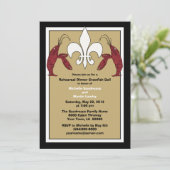 Black Gold Crawfish Boil Event Invitations Kaart (Staand voorkant)