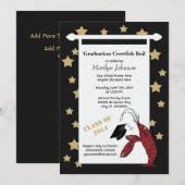 Black Gold Crawfish/Lobster Stars Afstuderen Kaart (Voorkant / Achterkant)