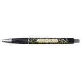 Black Gold Custom Name Dark Academia Pen (Voorkant)