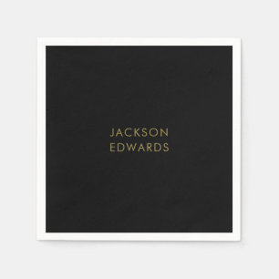 Black & Gold Custom Napkins Servet