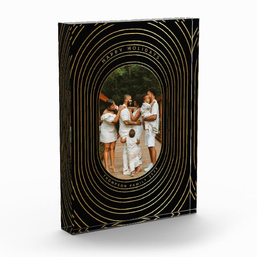 Black Gold Custom Photo Family - kerstblok Fotoblokken (Links)