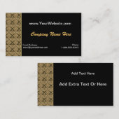 Black Gold Damasprofielkaart Visitekaartje (Voorkant / Achterkant)