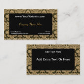 Black Gold Damasprofielkaart Visitekaartje (Voorkant / Achterkant)