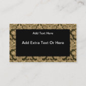 Black Gold Damasprofielkaart Visitekaartje (Achterkant)