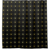 Black Gold Deco Abstract Geometric Pattern Luxe Douchegordijn (Voorkant)