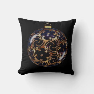 Black Gold Decorative Glitter Ball Merry kerst Kussen