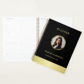 Black & gold design, Logo or Photo in gold circle, Planner (Display)