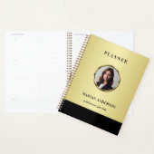 Black & gold design, Logo or Photo in gold circle, Planner (Display)