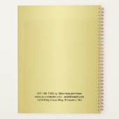 Black & gold design, Logo or Photo in gold circle, Planner (Achterkant)