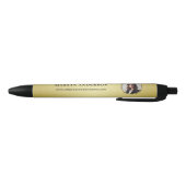 Black & gold design, Logo or Photo in gold circle, Zwarte Inkt Pen (Bodem)