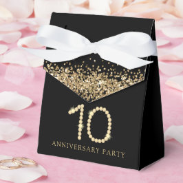 Black & Gold Diamond 10th Anniversary gift Bedankdoosjes