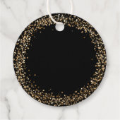 Black & Gold Diamond 10th Anniversary Thank you Bedankjes Labels (Achterkant)