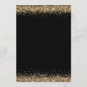 Black Gold Diamonds 80th Birthday Party Invitation Kaart (Achterkant)