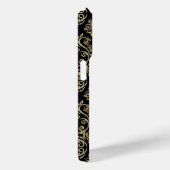 Black Gold & Diamonds Glitter Floral Damascus 2 Case-Mate iPhone Case (Achterkant / Rechts)