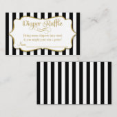 Black Gold Diaper Raffle Kaarten Boy Baby shower (Voorkant / Achterkant)
