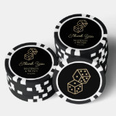 Black & Gold Dice Casino Wedding Favoriet Poker Ch Poker Chips (Opstapeling)