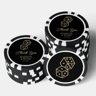 Black & Gold Dice Casino Wedding Favoriet Poker Ch Poker Chips