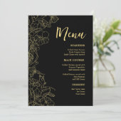 Black Gold Dinner Menu (Staand voorkant)