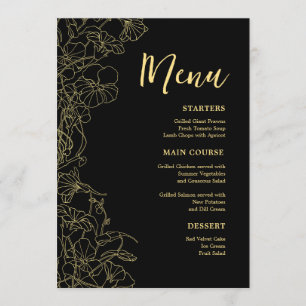 Black Gold Dinner Menu